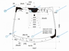 3008-VCP LFWX Стекло лобовое PEUGEOT 30085008 09-16