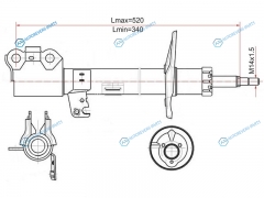 ST-48510-80225 Стойка передняя TOYOTA CALDINA 02-07 RH