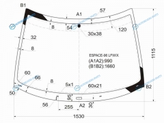 ESPACE-96 LFWX Стекло лобовое RENAULT ESPACE 96-03