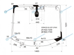ESPACE-02-VCP LFWX Стекло лобовое RENAULT ESPACE GRAND IV 03-14