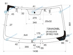 7264AGNBL Стекло лобовое RENAULT LOGAN 04-13  LADA LARGUS 12-