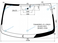 7264AGNCL-CL LFWX Стекло лобовое RENAULT LOGAN 04-13  LADA LARGUS 12-