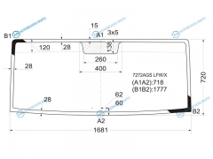 7272AGS LFWX Стекло лобовое RENAULT MAXITYNISSAN CABSTAR 07-