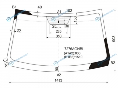 7276AGNBL Стекло лобовое RENAULT SANDERO 08-14RENAULT DUSTER 10-NISSAN TERRANO 14-