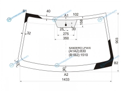 SANDERO LFWX Стекло лобовое RENAULT 08-14RENAULT DUSTER 10-21NISSAN TERRANO 14-