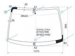 SCENIC LFWX Стекло лобовое RENAULT 97-03