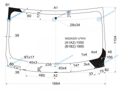 6022AGSV LFWX Стекло лобовое RENAULT TRAFICOPEL VIVARONISSAN PRIMASTAR 01-14