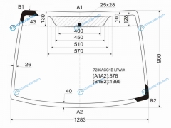7236ACC1B LFWX Стекло лобовое RENAULT TWINGO 3D HBK 93-07