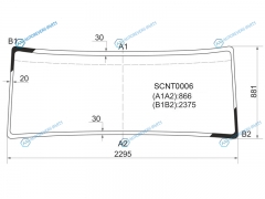 SCNT0006 Стекло лобовое SCANIA 5 SERIES 04-