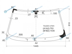 TOLEDO LFWX Стекло лобовое SEAT 91-99CHERY AMULET 03-10