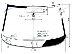 7816AGSVWZ Стекло лобовое SKODA OCTAVIA 13-20