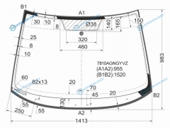 7810AGNGYVZ Стекло лобовое SKODA OCTAVIA II 04-13