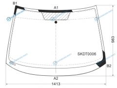 SKDT0006 Стекло лобовое SKODA OCTAVIA II 04-13