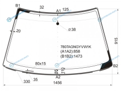 7807AGNGYVW1K Стекло лобовое SKODA OCTAVIA TOUR 45D 96-11