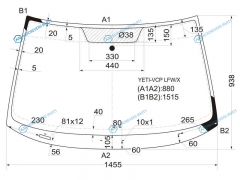 YETI-VCP LFWX Стекло лобовое SKODA YETI 09-18