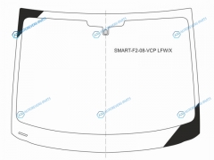 SMART-F2-08-VCP LFWX Стекло лобовое SMART FOR TWO 3D HBK 07-15