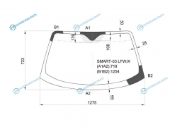 SMART-03 LFWX Стекло лобовое SMART ROADSTER 03-06