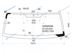 3009AGN Стекло лобовое SSANGYONG KORANDO 96-06TAGER (ТАГАЗ) 08-12