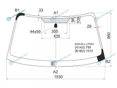 SG5-02-L LFWX Стекло лобовое SUBARU FORESTER 02-08