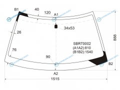 SBRT0002 Стекло лобовое SUBARU FORESTER 97-02