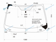 ZR1-R-VCP LFWX Стекло лобовое SUBARU IMPREZA 45D 07-11