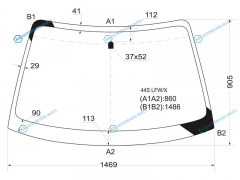 44S LFWX Стекло лобовое SUBARU IMPREZA 4D 00-07
