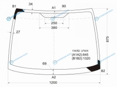 11KR2 LFWX Стекло лобовое SUBARU R2 03-10