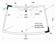 AERIO LFWX Стекло лобовое SUZUKI AERIOLIANA 45D 01-07