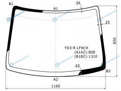 YD3-R LFWX Стекло лобовое SUZUKI ALTOMAZDA CAROL HA25SHA25VHA35SYD3 09-14