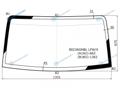 8023AGNBL LFWX Стекло лобовое SUZUKI EVERYCARRY DA32WDA52VDA62VDA52T 99-05
