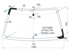 SUZT0003 Стекло лобовое SUZUKI GRAND VITARAESCUDOCHEVROLET TRACKER 35D 97-05