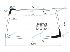 8022AGN Стекло лобовое SUZUKI JIMNY 98-18