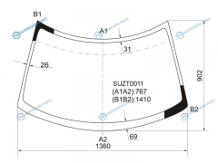 SUZT0011 Стекло лобовое SUZUKI SWIFT ZC 35D 04-11