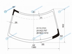 ZC11S LFWX Стекло лобовое SUZUKI SWIFT ZC 35D 04-11