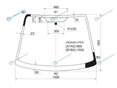 3363AGN LFWX Стекло лобовое SUZUKI SX4 45D 06-14