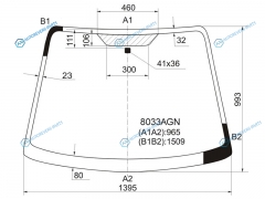 8033AGN Стекло лобовое SUZUKI SX4 45D 06-14