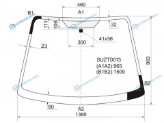 SUZT0013 Стекло лобовое SUZUKI SX4 45D 06-14