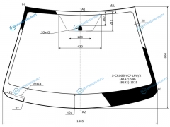 S-CROSS-VCP LFWX Стекло лобовое SUZUKI SX4 II S-CROSS 14-