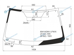 8041AGNV LFWX Стекло лобовое SUZUKI VITARAESCUDO 5D 15-
