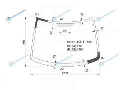 MH23S-R-C LFWX Стекло лобовое SUZUKI WAGON R MH23S 08-12