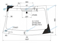 XL7 LFWX Стекло лобовое SUZUKI 07-09SATURN VUE 02-06