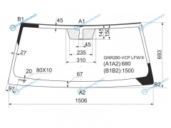 GNR280-VCP LFWX Стекло лобовое TOYOTA 4RUNNER 09-