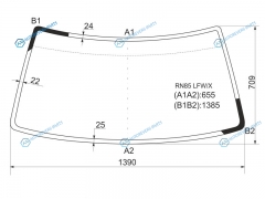 RN85 LFWX Стекло лобовое TOYOTA 4-RUNNERHILUX SURF 88-95GREAT WALL SAILOR SAFE 02-10