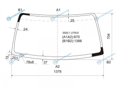 3500-1 LFWX Стекло лобовое TOYOTA 4-RUNNERHILUX SURF 95-02