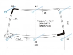 3500-1-CL LFWX Стекло лобовое TOYOTA 4-RUNNERHILUX SURF 95-02