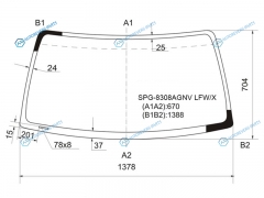 SPG-8308AGNV LFWX Стекло лобовое TOYOTA 4-RUNNERHILUX SURF 95-02