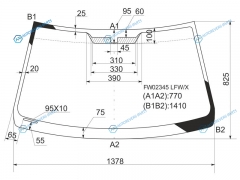 FW02345 LFWX Стекло лобовое TOYOTA ALTEZZALEXUS IS200300 45D 98-05