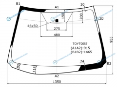 TOYT0557 Стекло лобовое TOYOTA AQUA (NHP10R) 5D HBK 12-