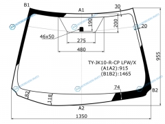 TY-JK10-R-CP LFWX Стекло лобовое TOYOTA AQUA (NHP10R) 5D HBK 12-