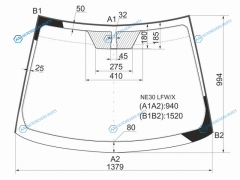 NE30 LFWX Стекло лобовое TOYOTA AURIS 35D HBK 06-11